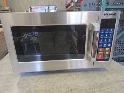 Solwave 180MW112T Commercial 1500W Countertop Microwave Oven Stainless Steel