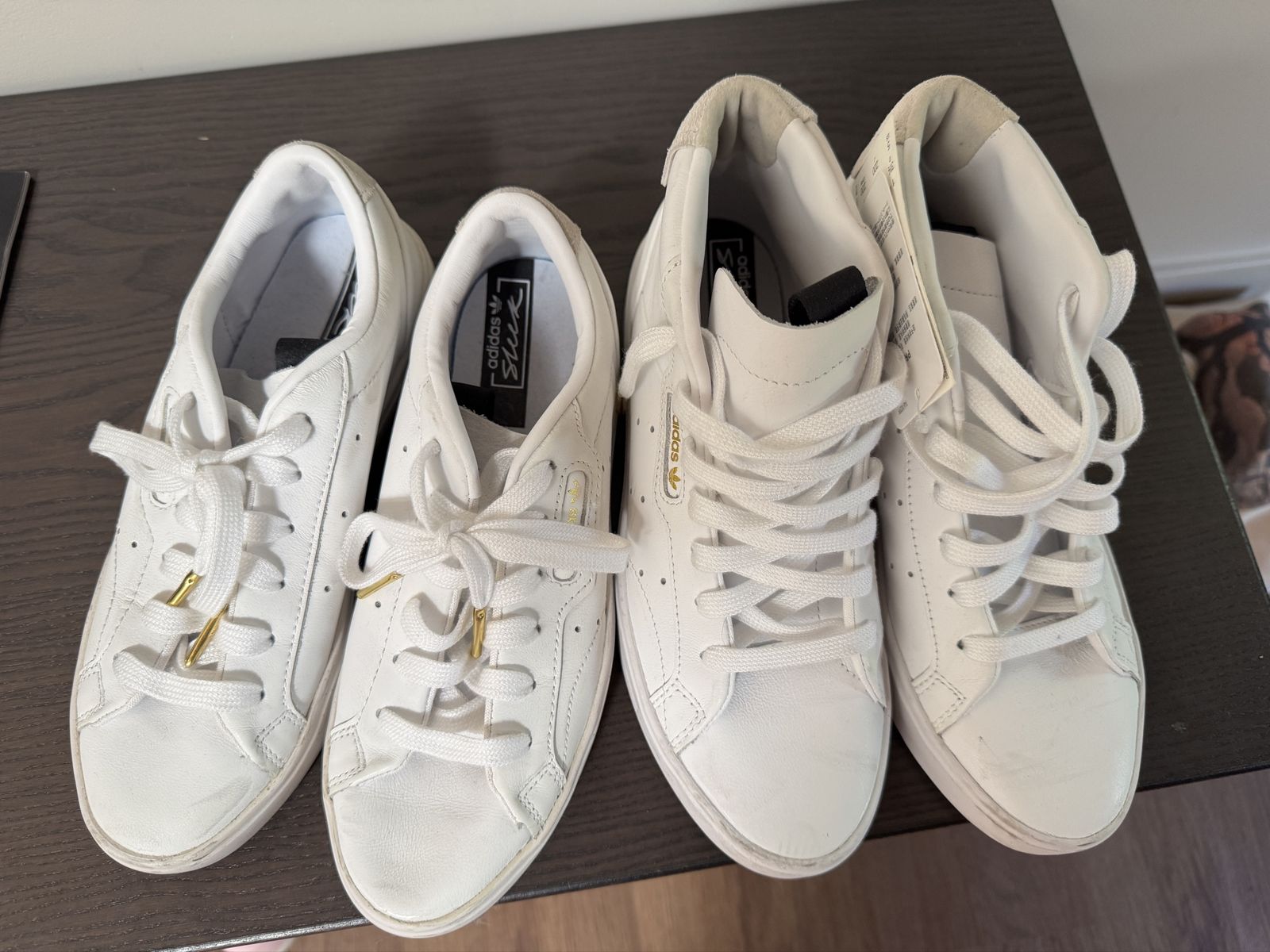 Women’s size 5 Adidas white sneakers