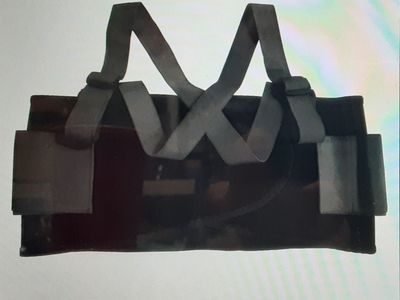 Elite Wear High Visibility Adjustable Suspender Premium Back Support Belt - Size Medium - New