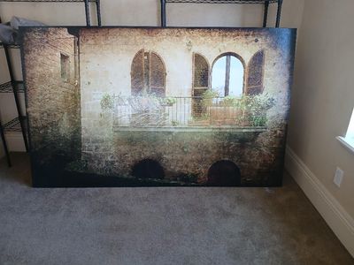 Large Beautiful canvas picture 50 x82 Flower Balcony