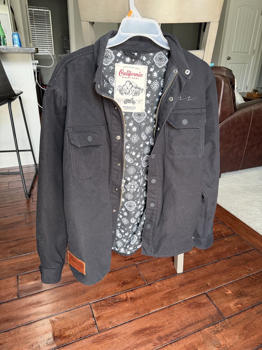 Tobacco Motorwear California Riding Shirt kevlar XL $200