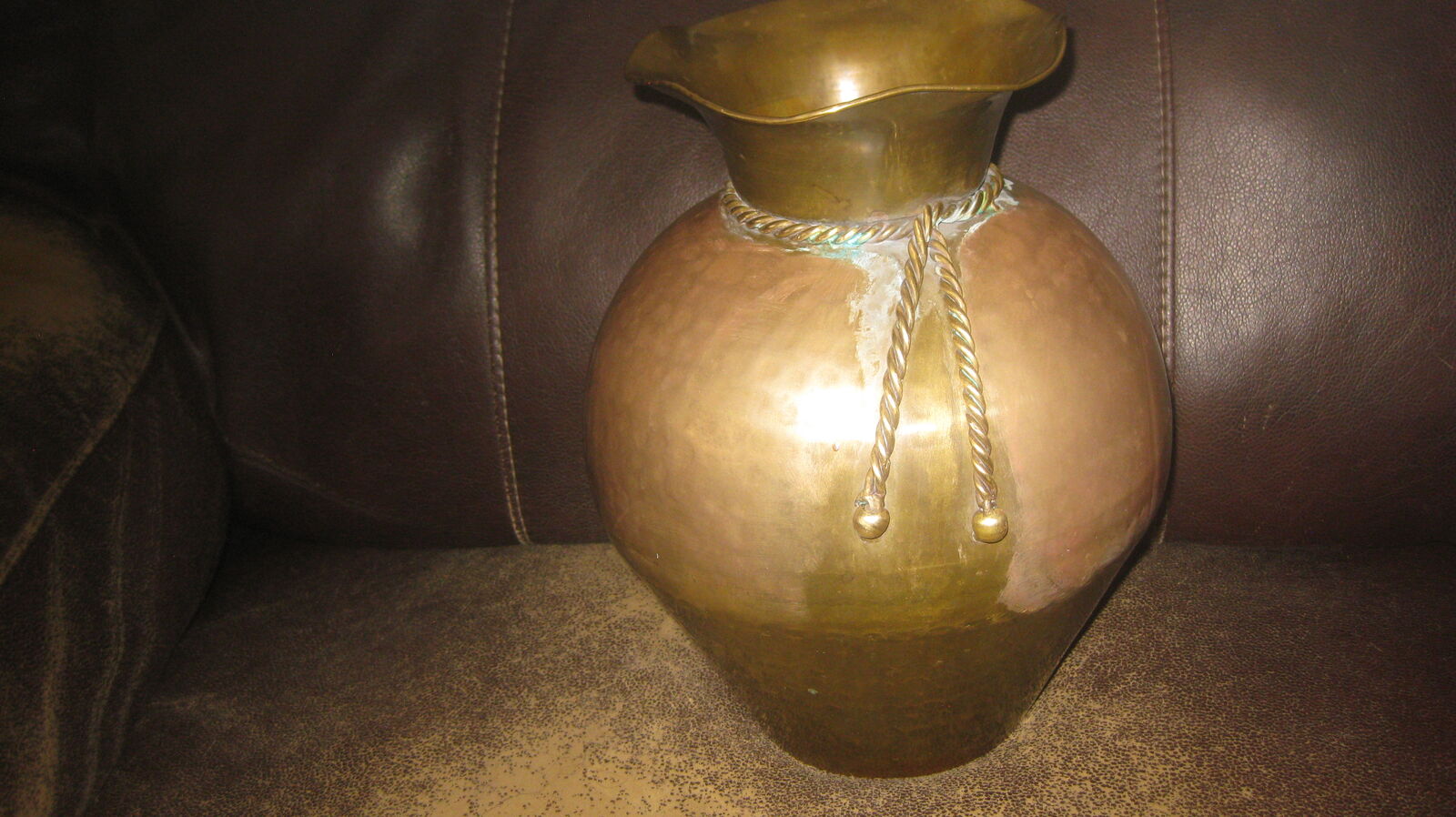 lARGE COPPER VASE 13" tall
