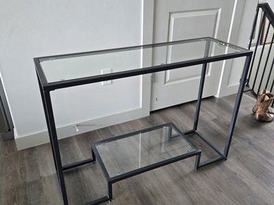 Metal and Glass Console Table