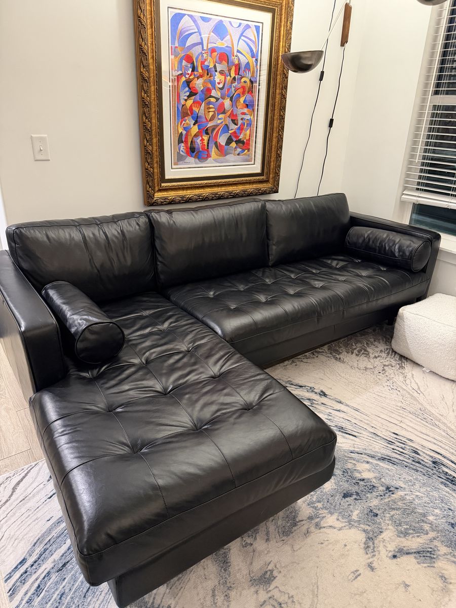 Sven 100 Tufted Leather Left Sectional