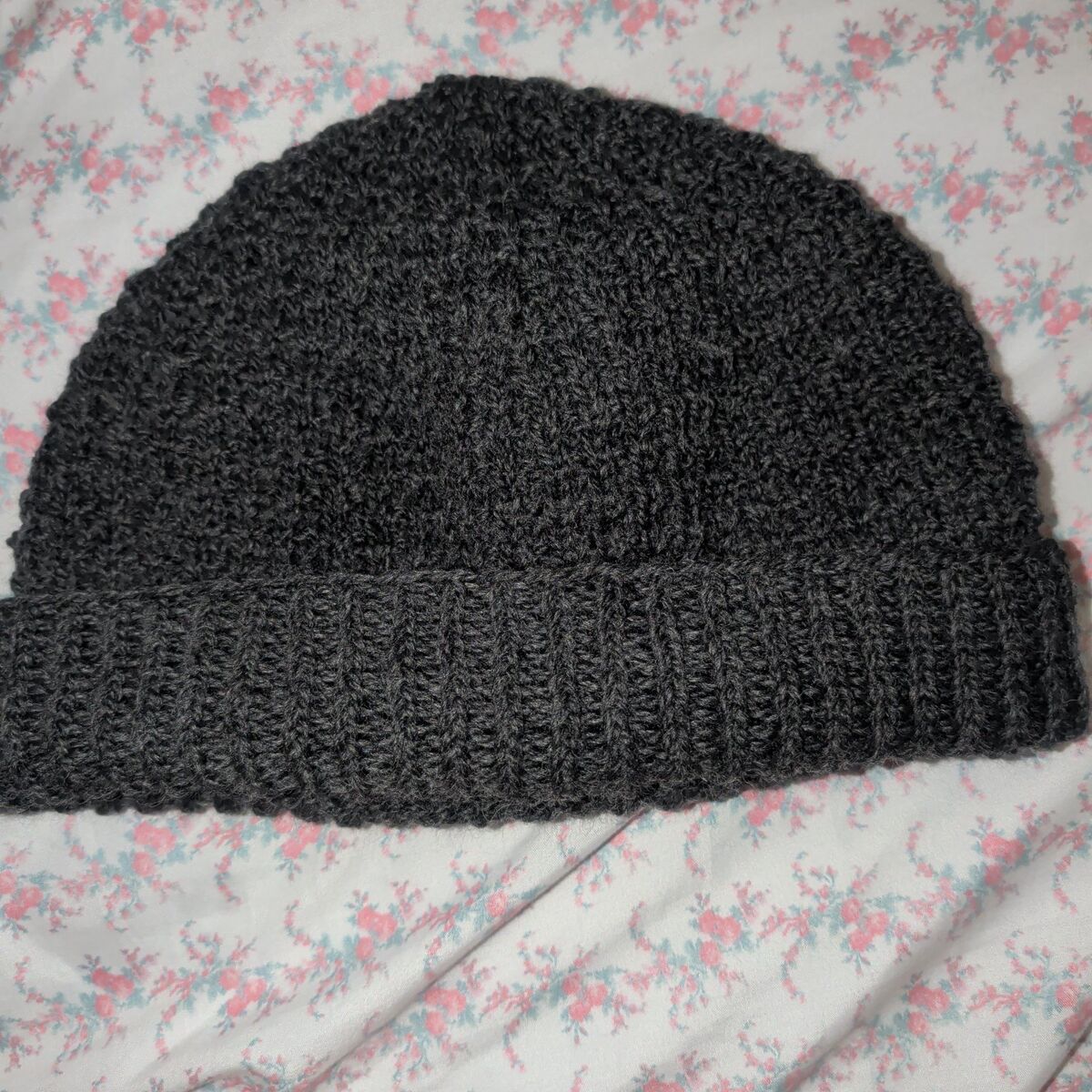Hand-knit 100% Highland Wool Beanie – Large