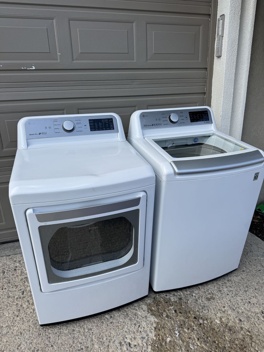 LG smart washer and electric dryer