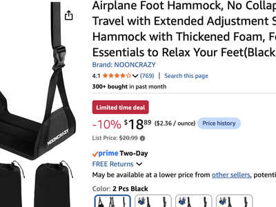 Airplane Foot Hammock – Portable Travel Foot Rest (2-Pack )