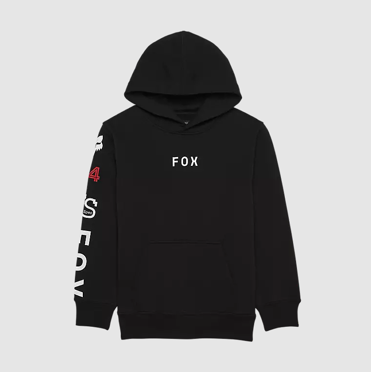 Fox Racing Youth Race Spec Pullover Hoodie Size YM, Black (32882-001-YM-L-BIN2)