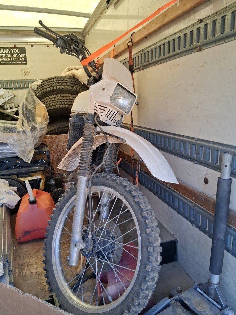 Classic 1986 Kawasaki KLR600 adventure bike