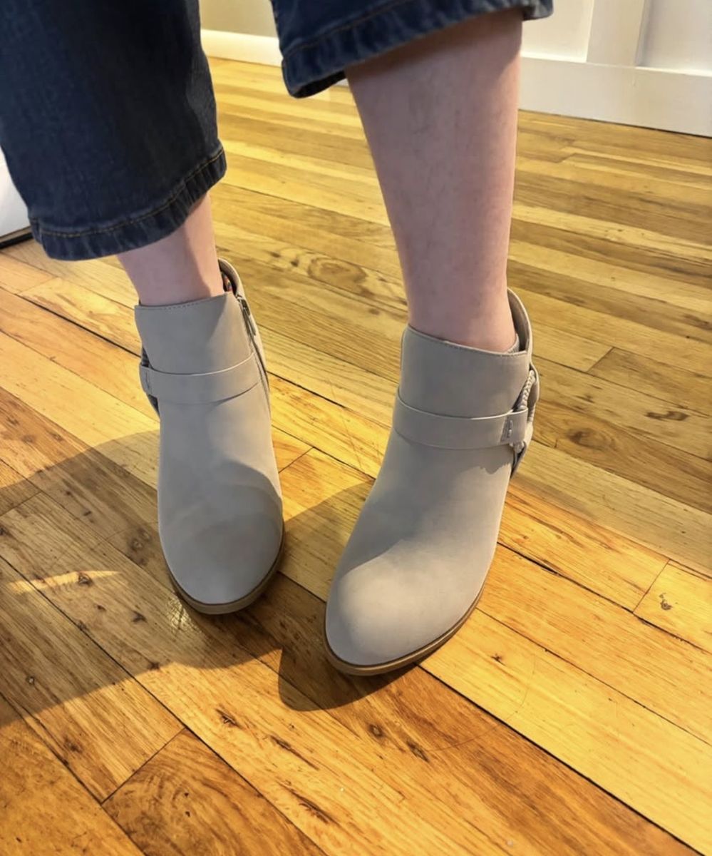 Gray booties