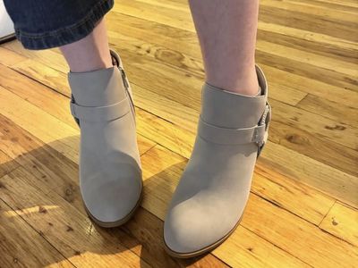 Gray booties