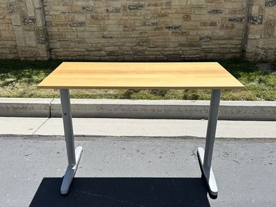 Like new IKEA birch wood desks, height adjustable