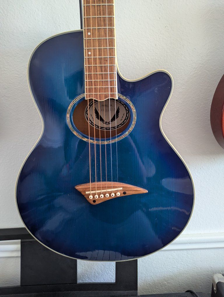 Dean acoustic guitar blue