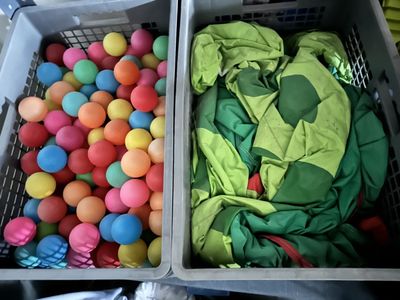 Nice2you Frog Inflatable Bounce House with Slide and Ball Pit 11x10x8 ft