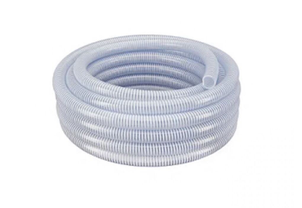 1-1/4 Suction Hose/100 Ft Roll With Threaded Fit.