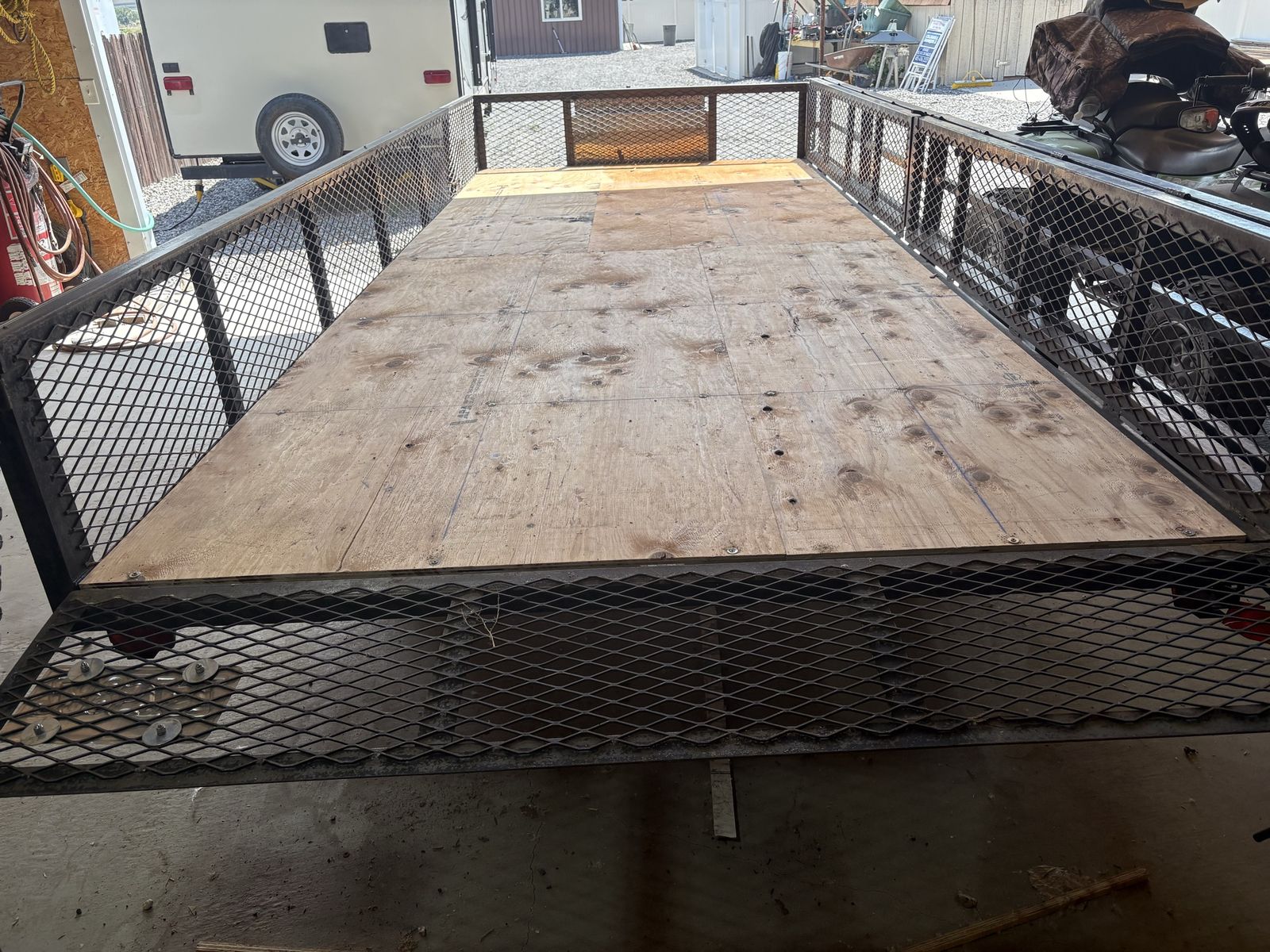 ATV Trailer 16x7 ft with New Deck, Rear Load & Two 8 ft Side Ramps - Low Usage