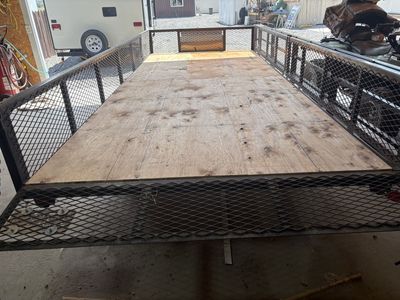 ATV Trailer 16x7 ft with New Deck, Rear Load & Two 8 ft Side Ramps - Low Usage