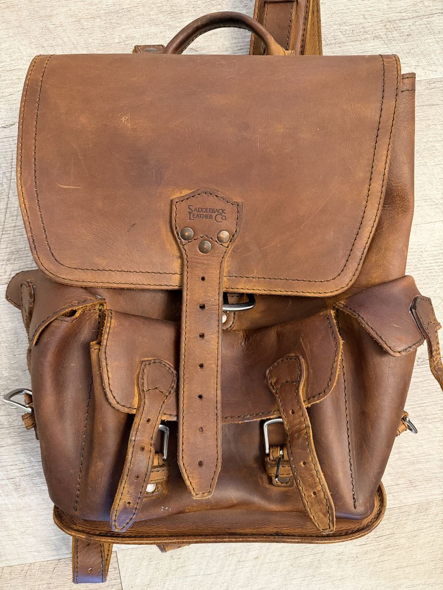 Saddleback Leather Backpack w/ pouches