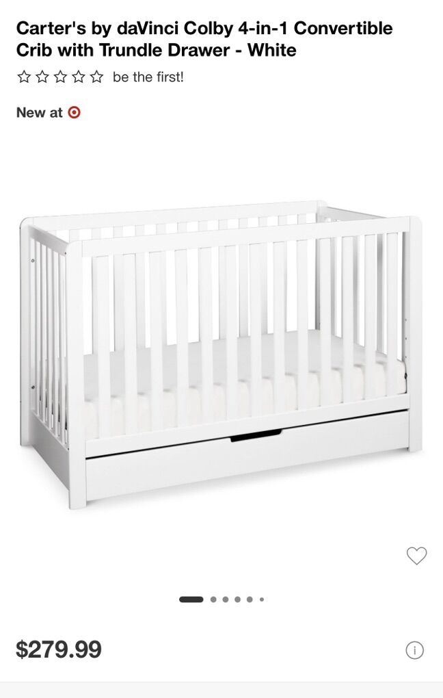 Carters 4 In 1 White Baby Crib