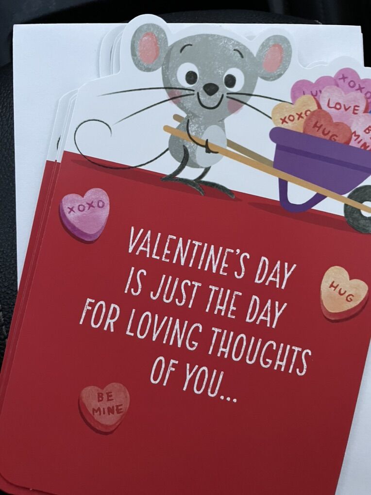 4 x hallmark valentines cards  All same design