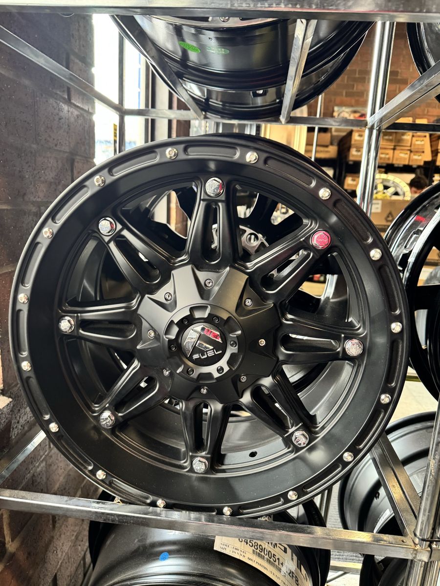 Fuel Off-Road Wheels 18x9 offset 1mm. 8x165.1/8x6.5 lug Pattern Black Finish. Brand new set of 4 wheels.
