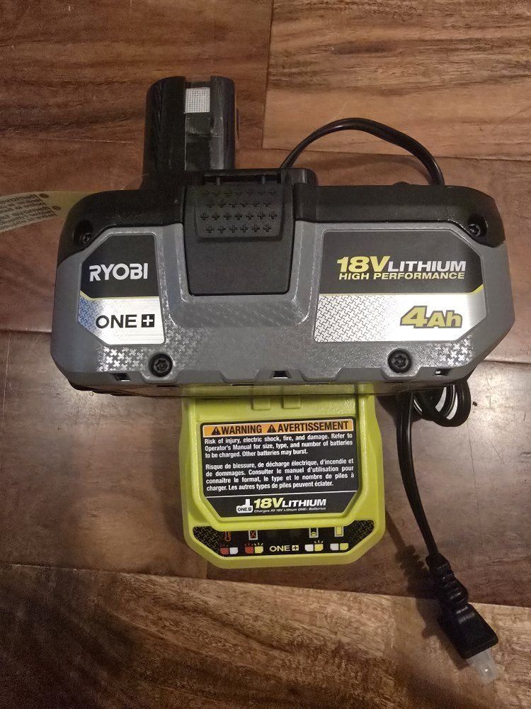 Ryobi One+ high performance 18V 4Ah Lithium Battery and PCG002 Charger Set