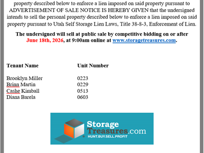 Notice of Public Auction
