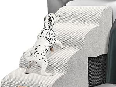 New High Density Foam Dog Steps 4 Tiers,Extra Wide Deep Pet Steps