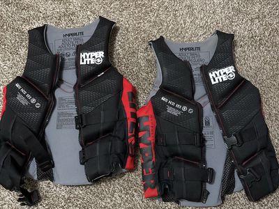Hyper lite Life Jacket Adult Small. Total of 2