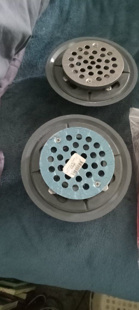 2x 5.25" Round Floor Drain Grate Shower Replacement Covers, Metalllll