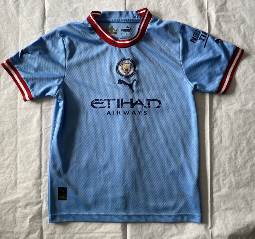 22-23 Puma Manchester City #9 jersey Youth (26)