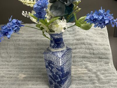 Blue and white beautiful vase
