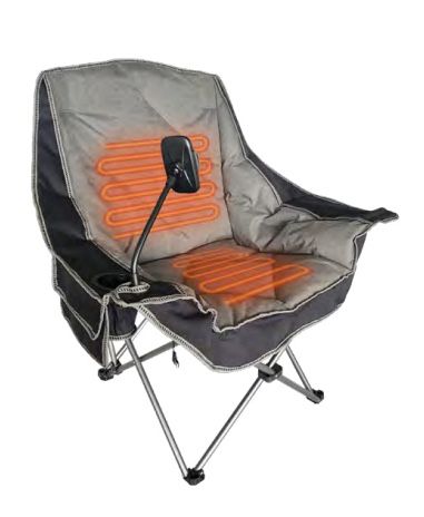 World Famous Sports Heated Scoop Chair - Portable Folding Camping Chair with 5V Power Bank & 3 Heat Settings brand new $40 each 