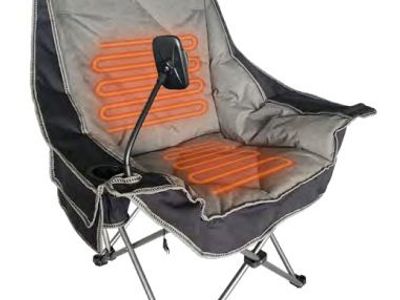 World Famous Sports Heated Scoop Chair - Portable Folding Camping Chair with 5V Power Bank & 3 Heat Settings brand new $40 each
