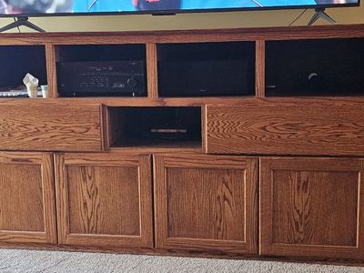 Solid Oak Entertainment Center
