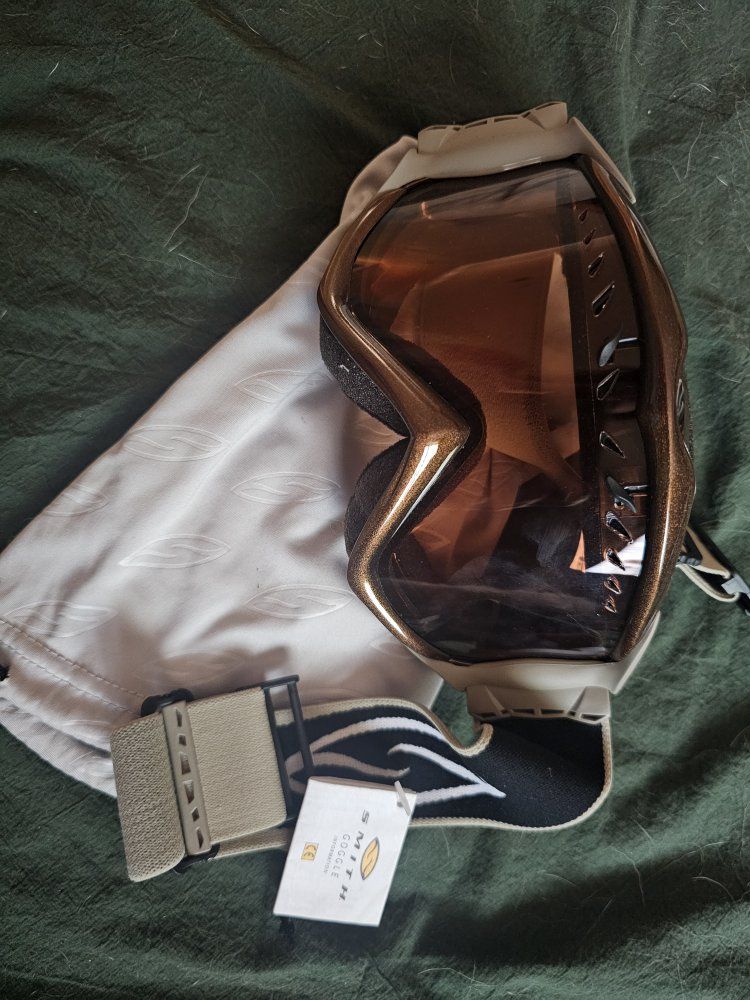 Smith Snowboarding Ski Goggles Bronze/Tan with Original Bag New with Tags