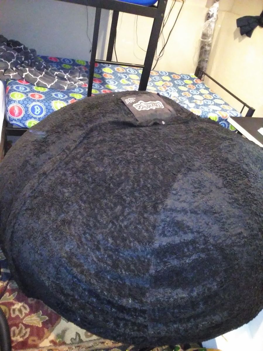 Lovesac Movie Sac 5-Foot Giant Bean Bag Chair - Black Phur Cover, Ultrasoft