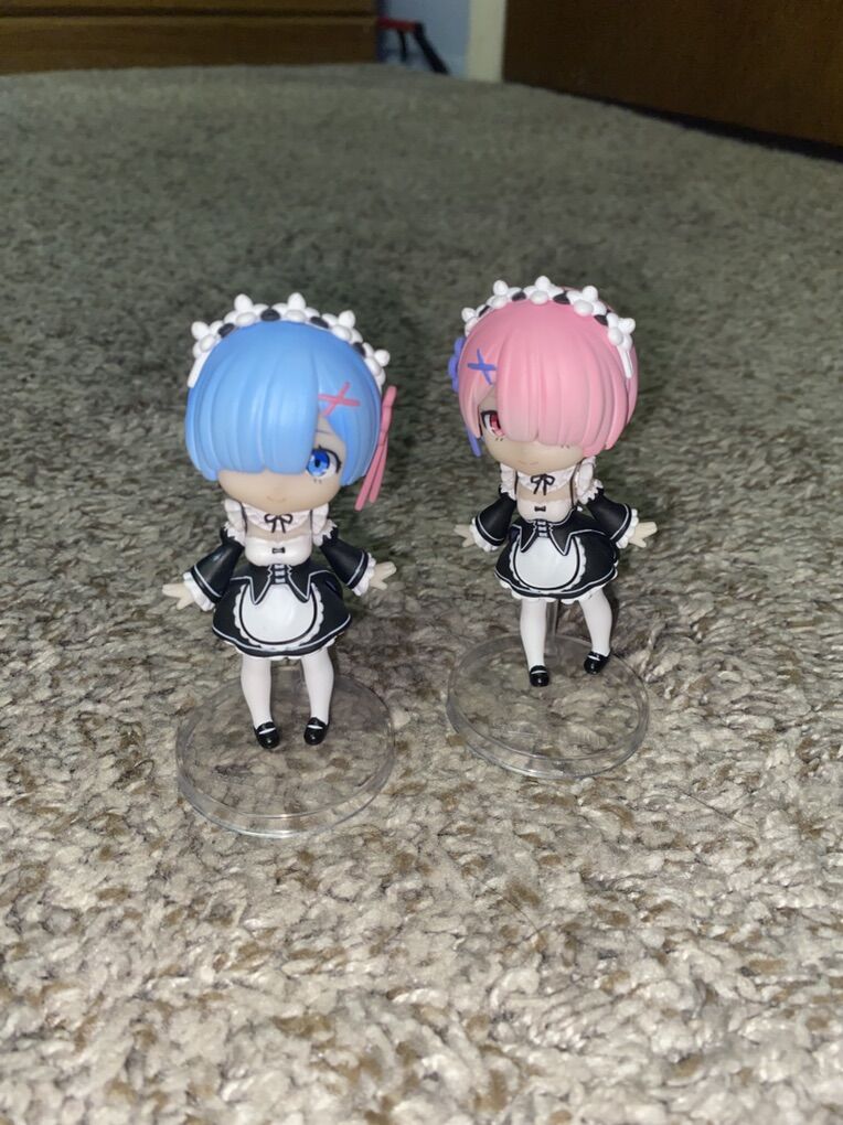 Re:Zero Figurines (Rem & Ram)