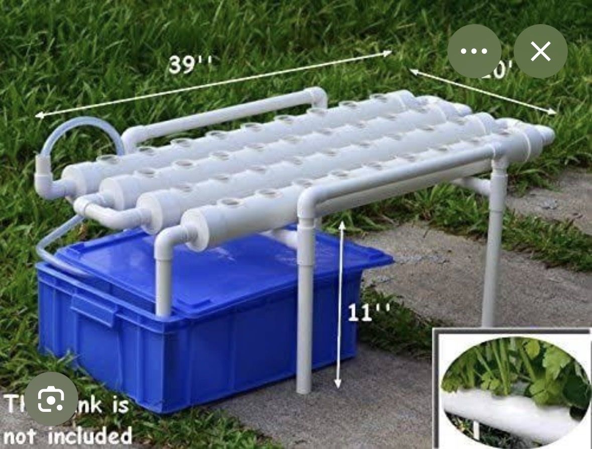 DIY PVC Hydroponic System for Soil-Free Plant Growth - similar to these in the photos