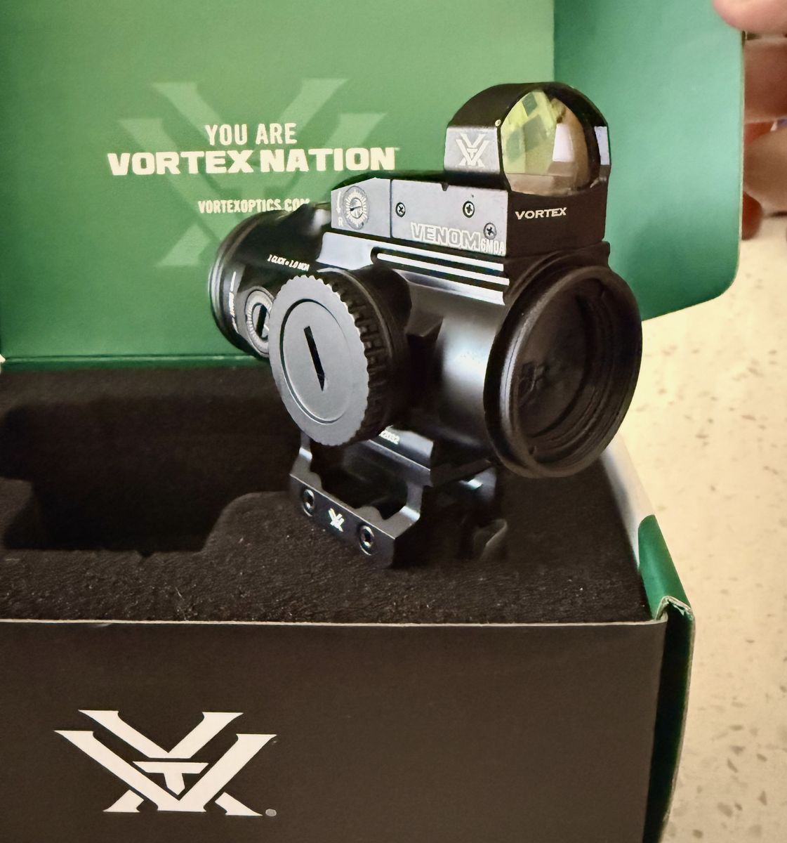Vortex 5x Prism with a vortex venom