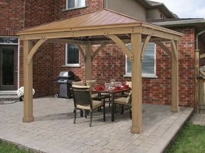 New Yardistry Meridian 12x12' Cedar Patio Gazebo