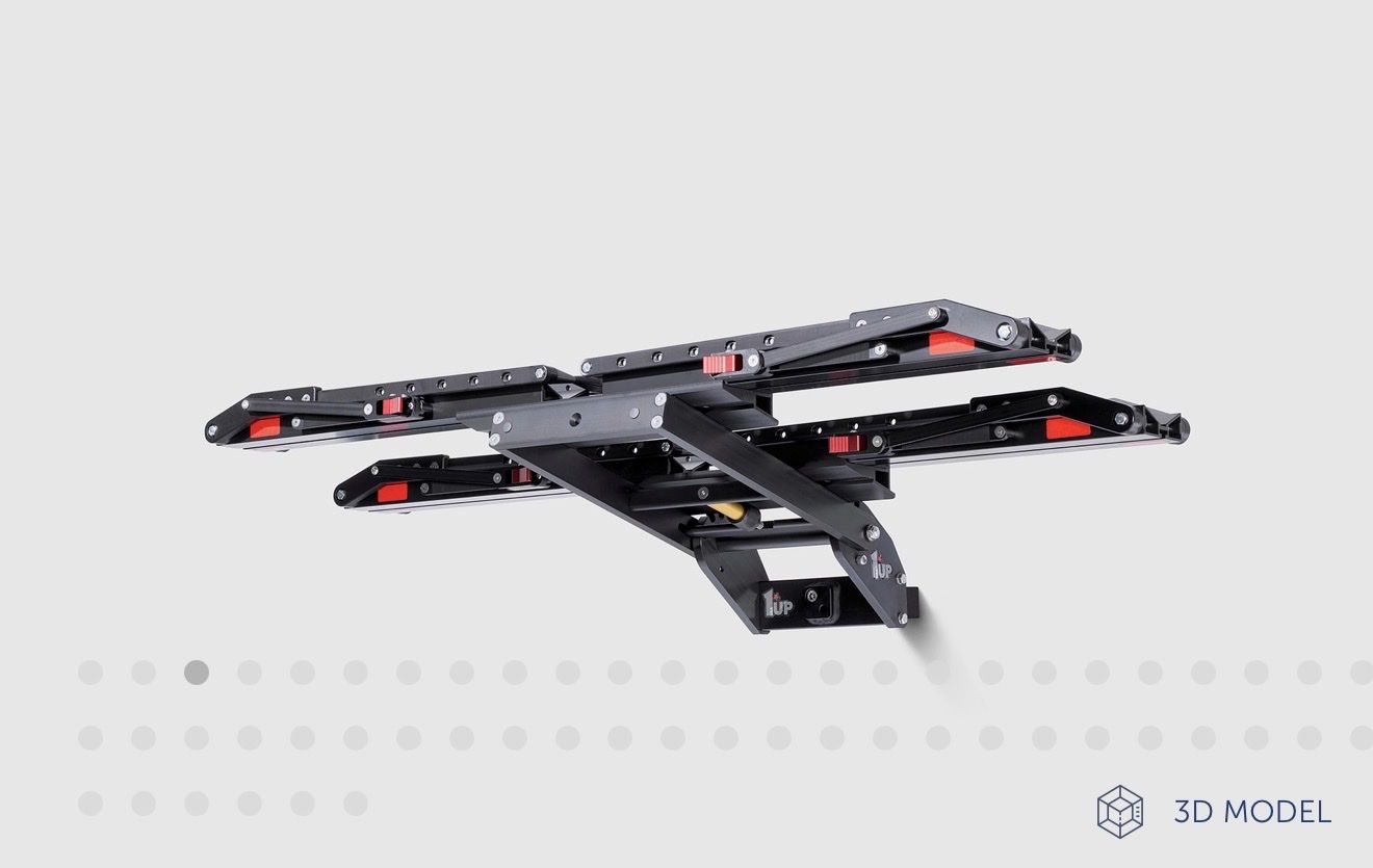 1-UP Super Duty 2” bike rack for 3 bikes (2+1)