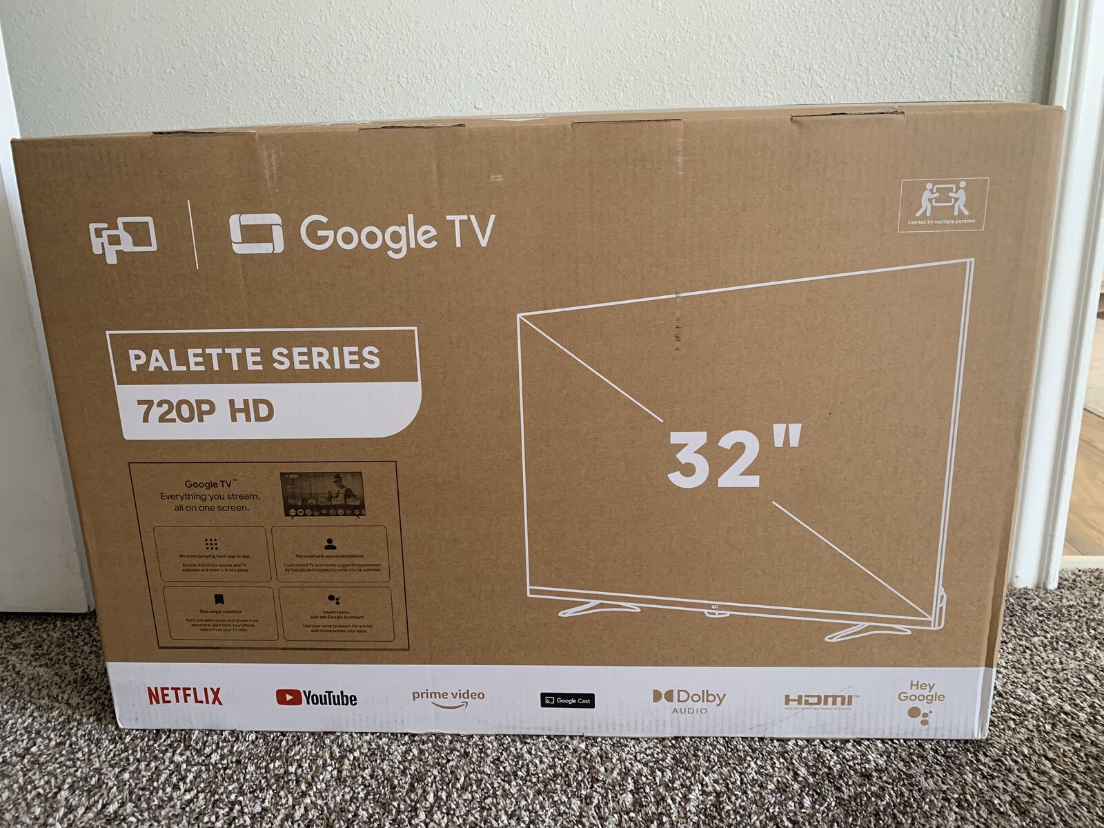 New in Box Google TV 32” 720P HD