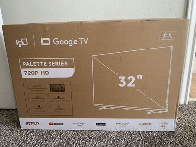 New in Box Google TV 32” 720P HD