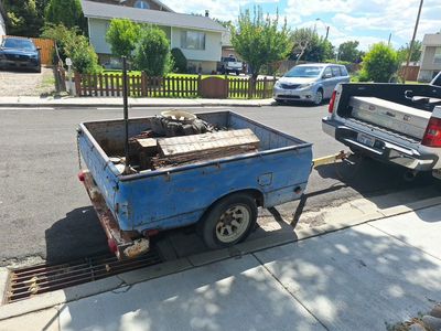 Datsun Pickup Bed Trailer - Vintage Blue Utility Trailer