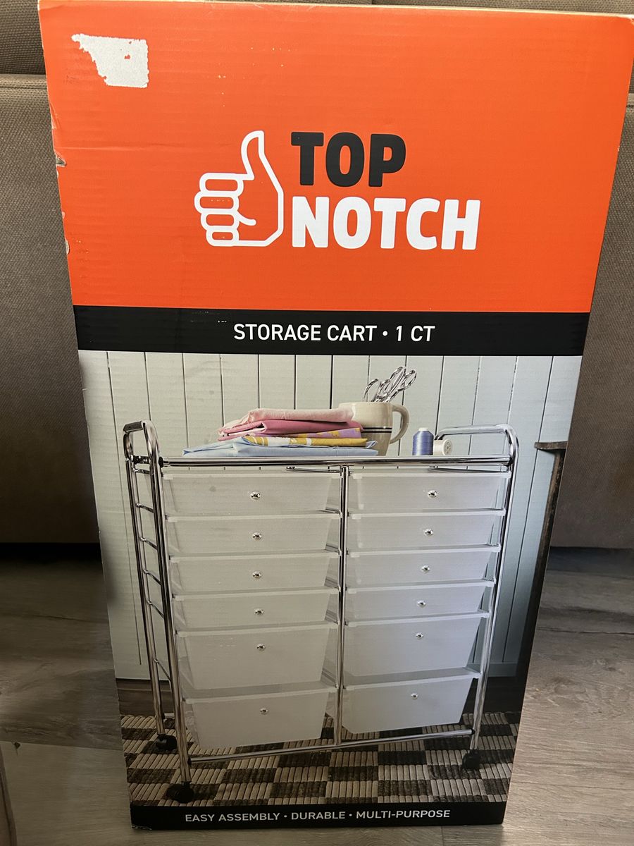 Storage Cart, 12 Drawer, Top Notch