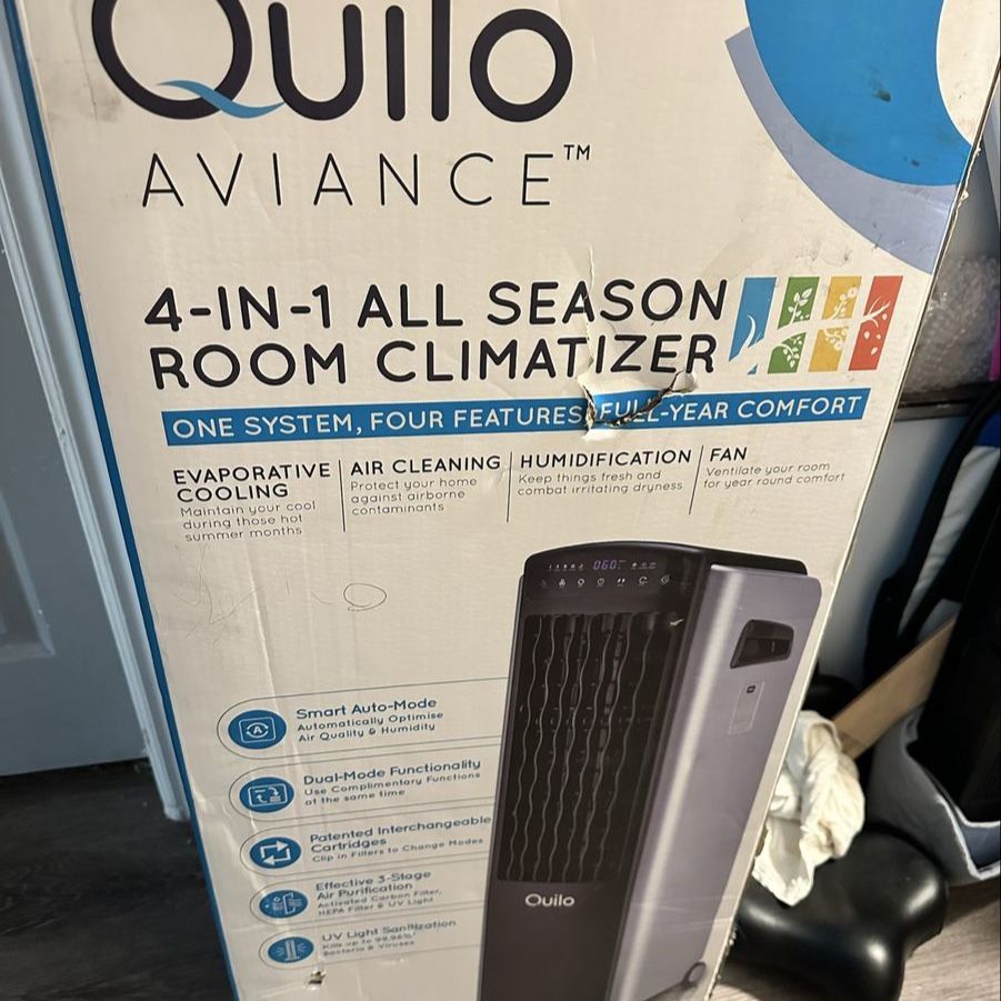 Quilo Aviance 4-in1 Air Climatizer - HEPA Air Purifier, Tower Fan, Humidifier, Fan with Air cooler