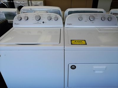 Whirlpool HE Top Load Washer and Dryer~90 Day Guarantee~With Agitator