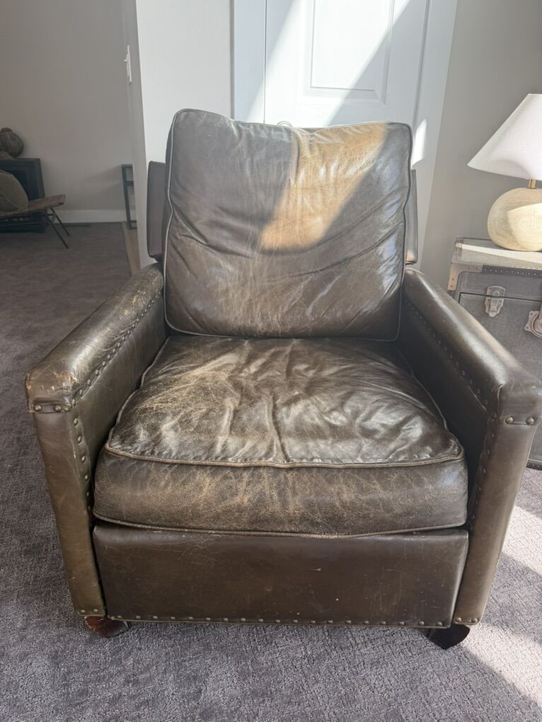 Pottery Barn Leather Recliner