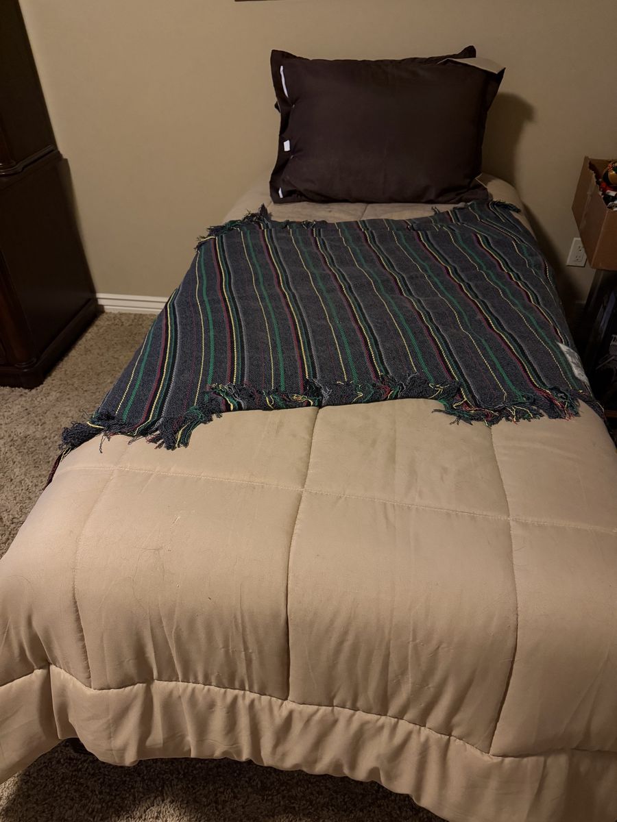 Twin Bed with Frame, Box Spring, and Mattress - Lightly Used